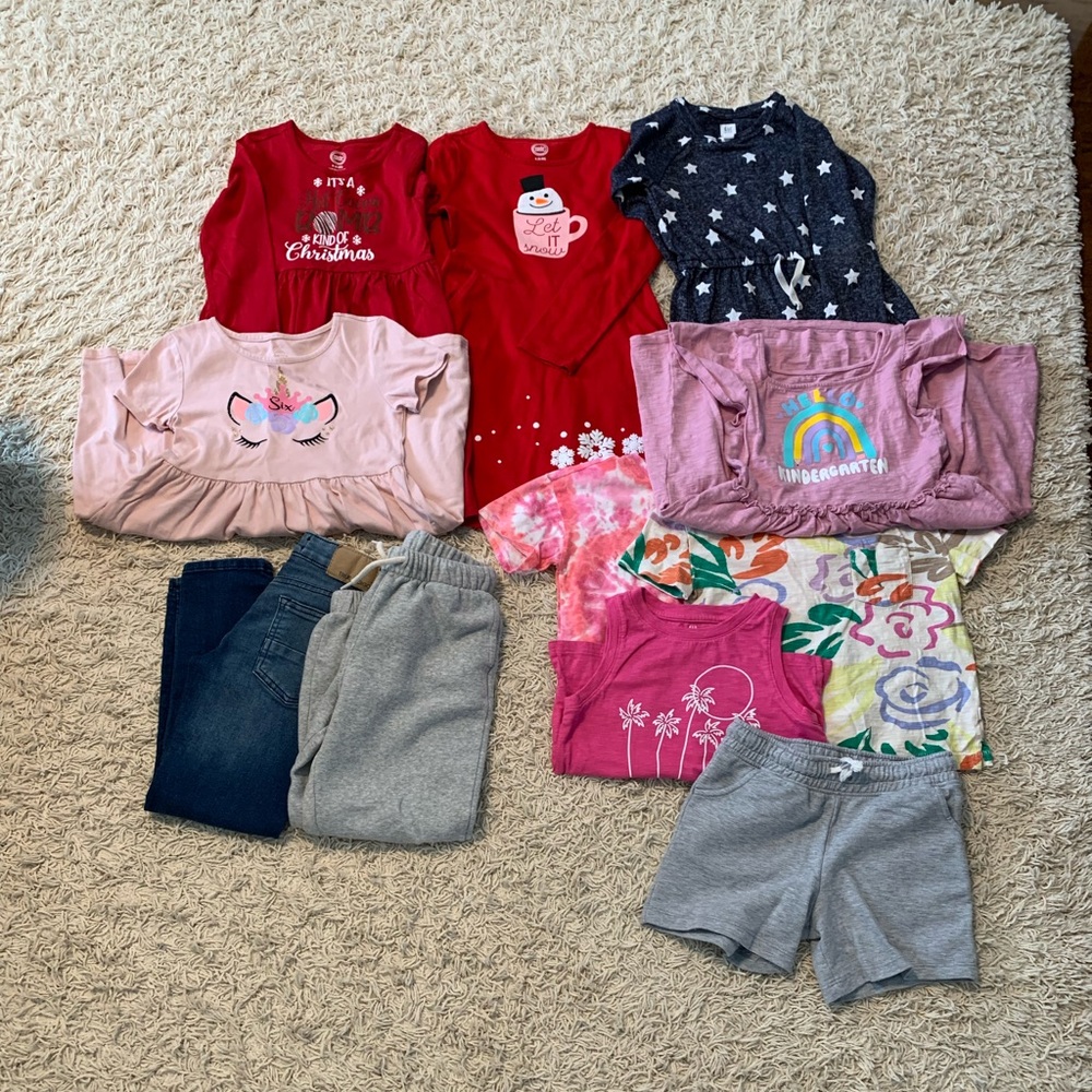 Girls Size Small dresses, bottoms, and shirts